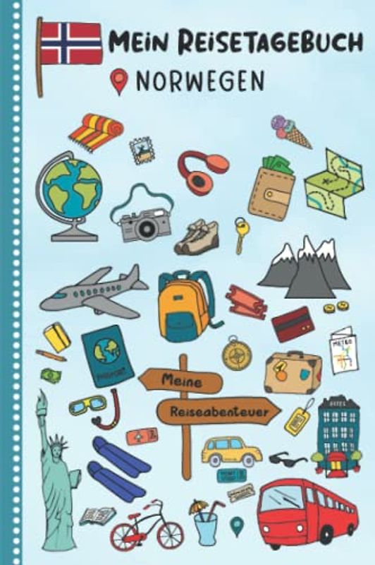 Reisetagebuch für Kinder Norwegen: Norwegen Urlaubstagebuch zum Ausfüllen,Eintragen,Malen,Einkleben für Ferien & Urlaub A5, Aktivitätsbuch & Tagebuch ... Kinder Buch für Reise & unterwegs
