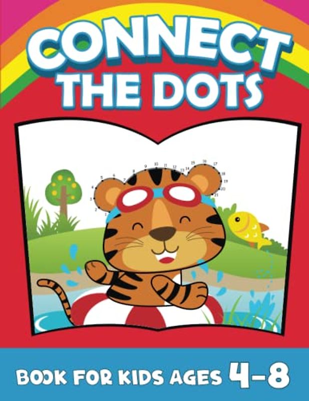 Connect The Dots Book For Kids Ages 4-8: Challenging and Fun Dot to Dot Puzzles For Kids Boys and Girls, Fun Activity Book for Preschool and Kindergarten (Dot to Dot Books for Children)