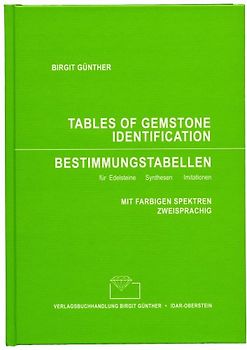 Bestimmungstabellen für Edelsteine - Synthesen - Imitationen