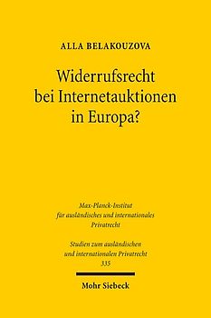 Widerrufsrecht bei Internetauktionen in Europa?