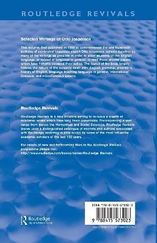 Selected Writings of Otto Jespersen (Routledge Revivals)