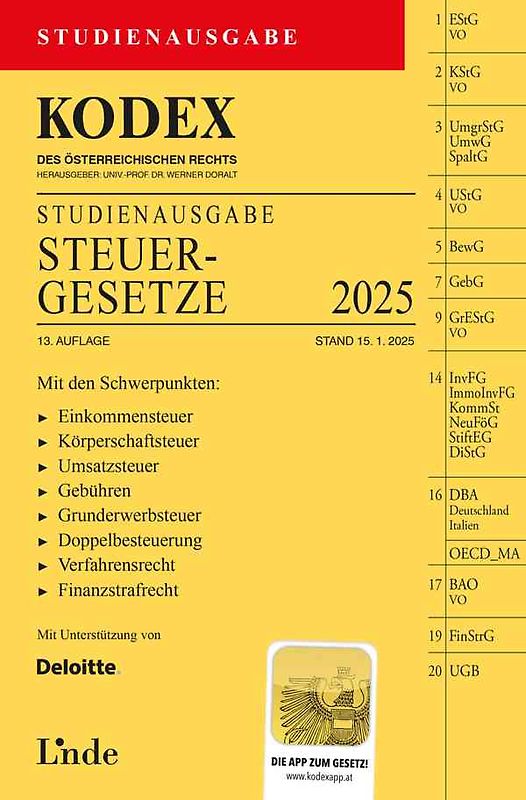 KODEX Studienausgabe Steuergesetze 2025
