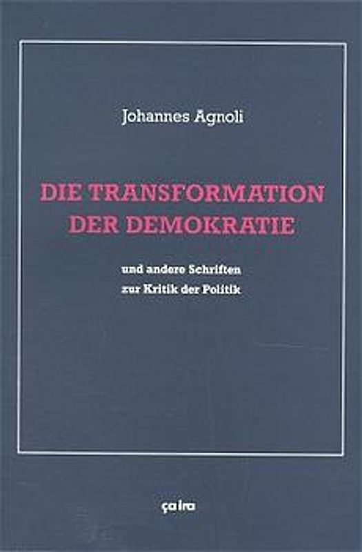 Die Transformation der Demokratie