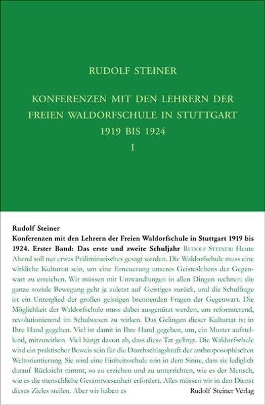 Konferenzen mit den Lehrern der Freien Waldorfschule 1919 bis 1924
