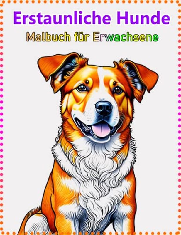 Erstaunliche Hunde: Ein Malbuch für Erwachsene: Kreative Auszeit mit hündischen Motiven zum Ausmalen: Kunstvolles Ausmalen für Tierliebhaber und Hundefreunde