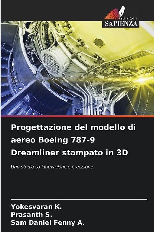 Progettazione del modello di aereo Boeing 787-9 Dreamliner stampato in 3D