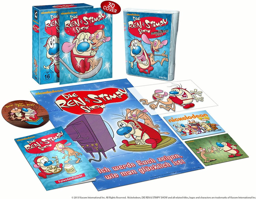 Die Ren & Stimpy Show Die komplette Serie [Limitiert im Hartkarton inkl. 3D-Coverkarte, Stickern, Postkarten, Poster, 9 DVDs] DVD
