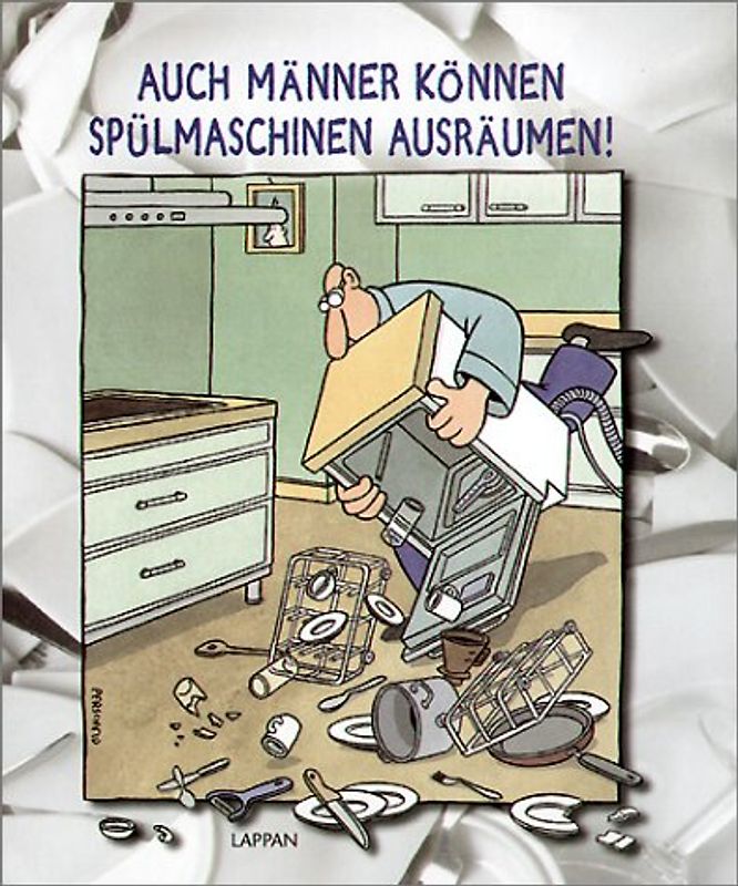 Auch Männer können Spülmaschinen ausräumen