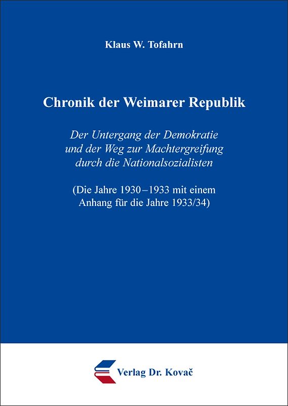 Chronik der Weimarer Republik