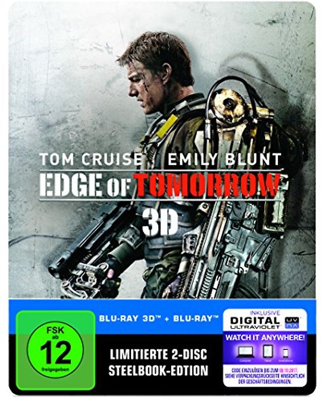 Edge of Tomorrow 3D [Steelbook, 2 Discs] 3D Blu-ray Disc