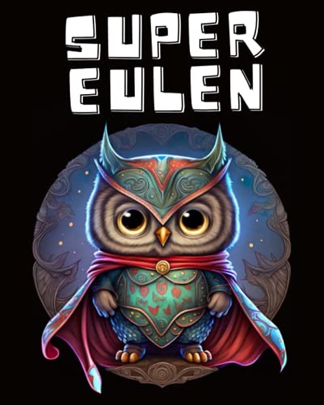 Eulen Mandala Malbuch für Erwachsene: Kleine Superhelden Eulen - Zen Mandala Malbuch für Erwachsene - Superhelden Eulen Buch zum Ausmalen | Eulen Geschenk für Frauen | Eulen Ausmalbuch zum Entspannen