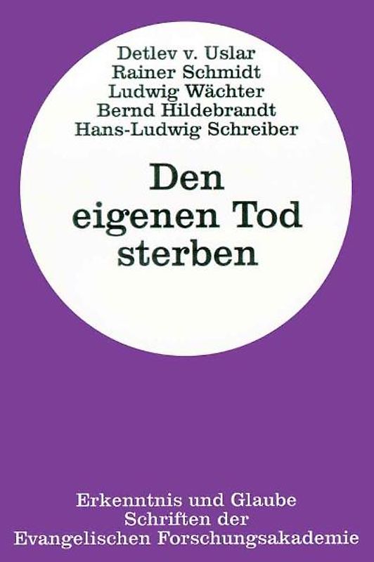 Den eigenen Tod sterben