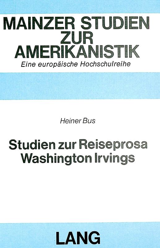 Studien zur Reiseprosa Washington Irvings