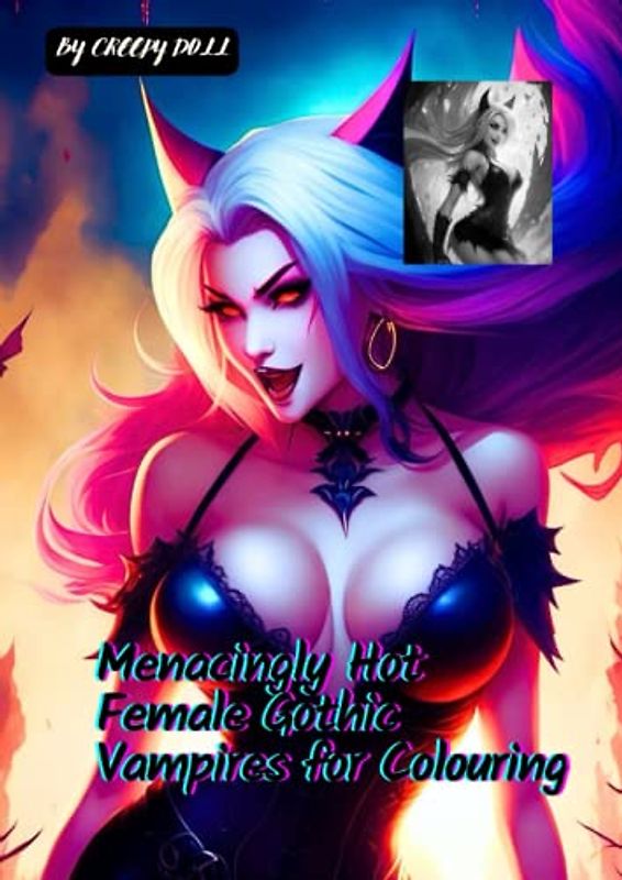 Menacingly Hot Female Gothic Vampires for Colouring