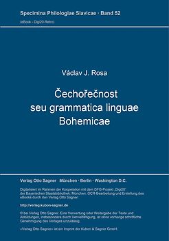 Čechořečnost seu grammatica linguae Bohemicae