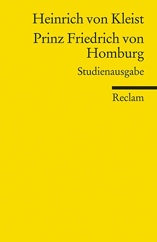 Prinz Friedrich von Homburg. Studienausgabe