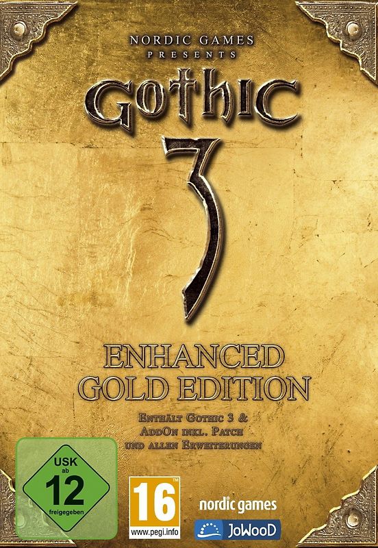 Gothic 3 [Enhanced Gold Edition im Steelbook inkl. allen Erweiterungen, Poster, Postkarte, 6 Stickern und Stickerblatt] PC Spiele