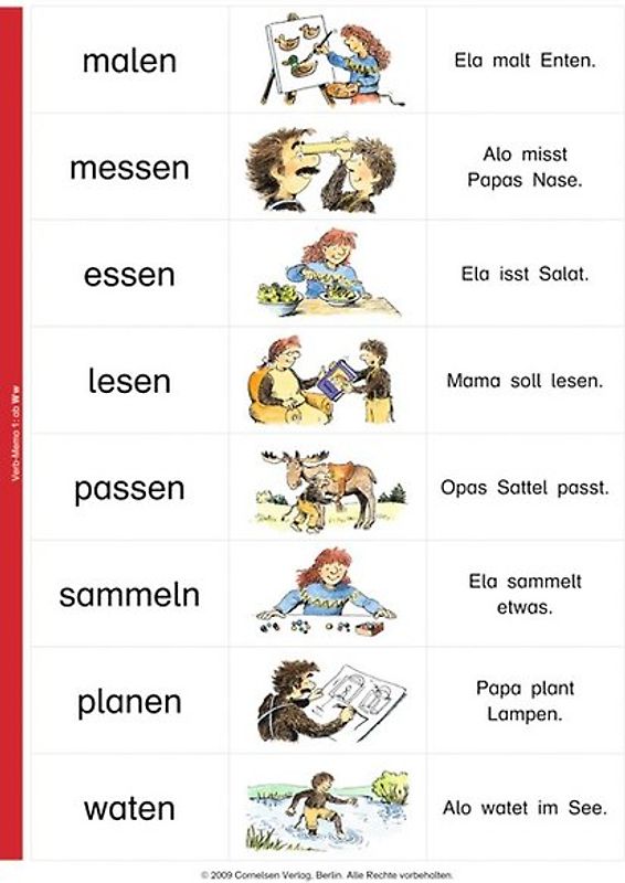 Tobi - Aktuelle Ausgabe / Verb-Memo-Spiel. 22 gestanzte Vorlagen