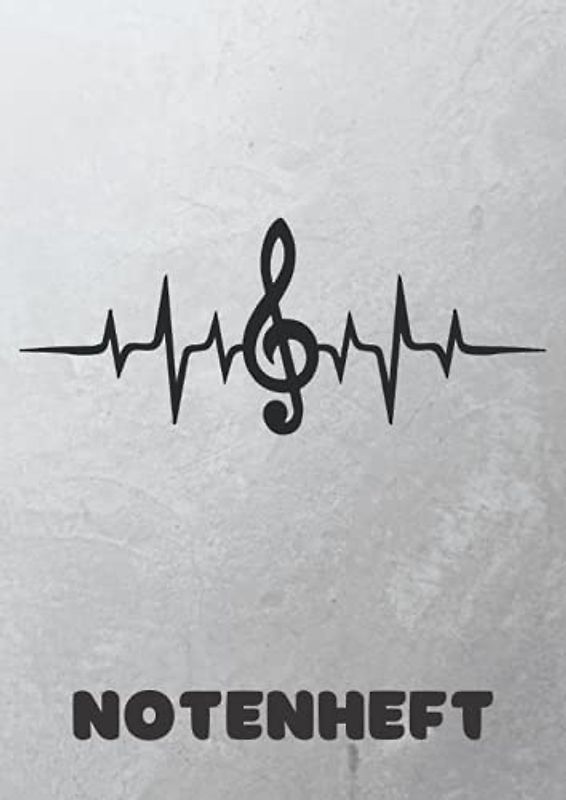 Notenheft A4: Blanko Notenlinienheft für Anfänger und Fortgeschrittene | Musik Notenbuch zum Selberschreiben | Geschenk für Musikschüler