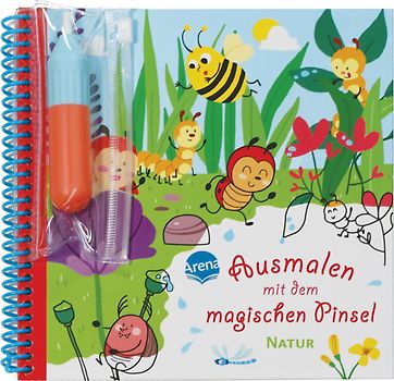 Ausmalen mit dem magischen Pinsel. Natur
