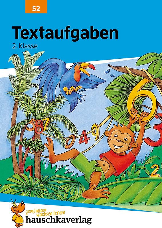 Textaufgaben 2. Klasse, A5- Heft. Sachaufgaben - Übungsprogramm mit Lösungen für die 2. Klasse
