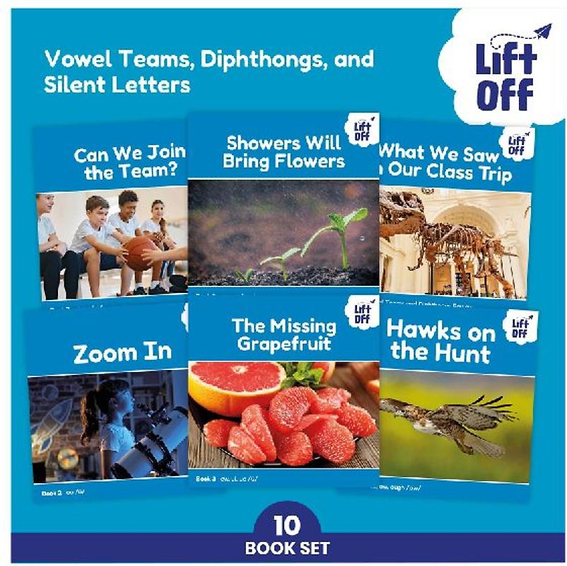 Phonic Books Lift Off Readers Vowel Teams, Diphthongs, and Silent Letters