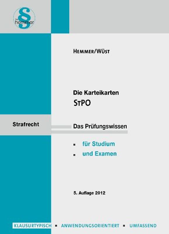 Karteikarten Strafprozessordnung