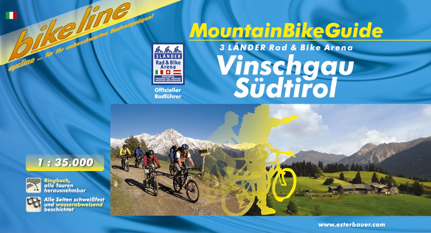 MountainbikeGuide Vinschgau Südtirol. 3-Länder-Rad & Bike-Arena. 1:35000