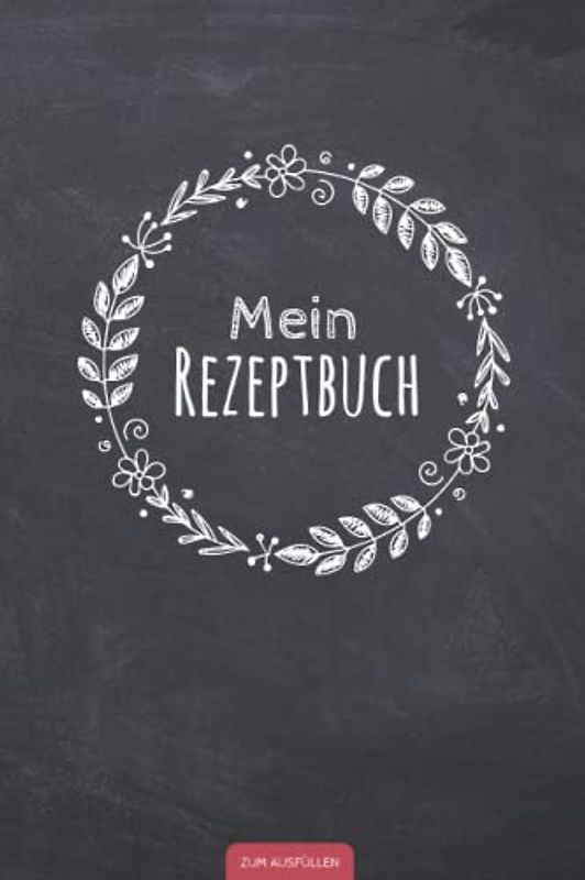 Mein Rezeptbuch zum Ausfüllen: Kleines und handliches Buch für deine persönliche Rezeptsammlung zum selber gestalten | Schwarzes DIN A5 Softcover | ... Geschenkidee zum Thema Kochen und Backen
