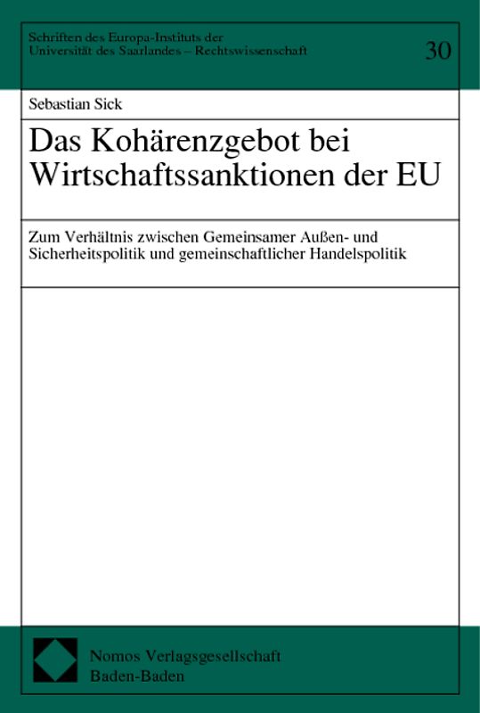 Das Kohärenzgebot bei Wirtschaftssanktionen der EU