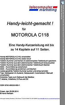 Motorola C118-leicht-gemacht. Handy-leicht-gemacht für Motorola C118