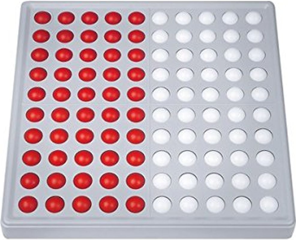 SCHUBI Abaco 100: Modell B 5/5 Kugeln (rot/weiß): Modell B 5/5 Kugeln (rot/weiss) (SCHUBI Abaco 100: Der Zähl- und Rechenrahmen für den Zahlenraum bis 100 mit dem genialen Dreh!)