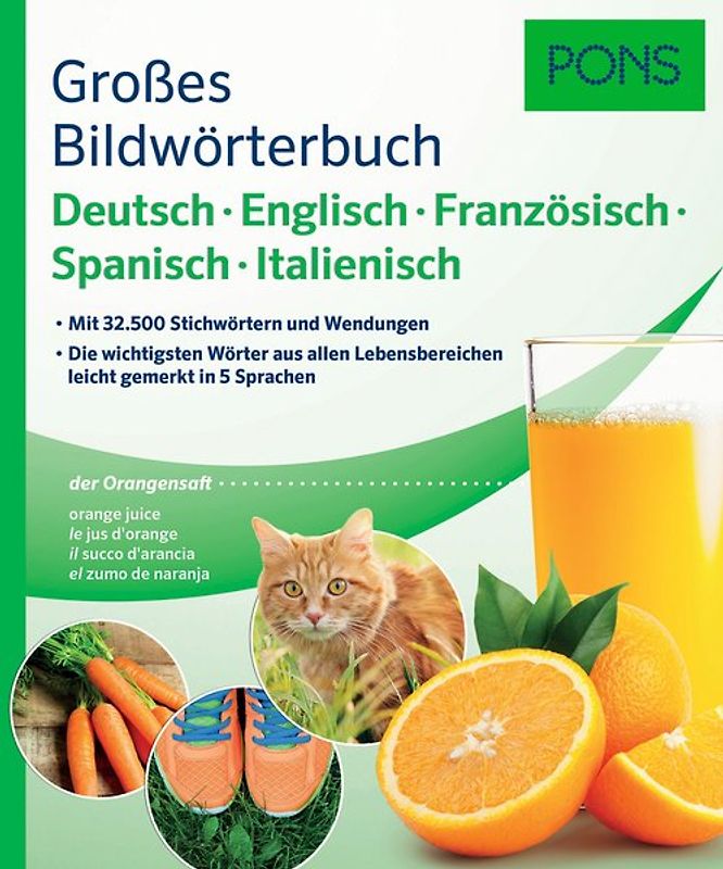 PONS Großes Bildwörterbuch Deutsch, Englisch, Französisch, Spanisch, Italienisch