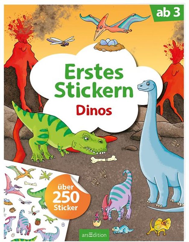 Erstes Stickern – Dinos
