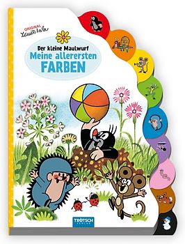 Trötsch Der kleine Maulwurf Pappenbuch mit Register Meine allerersten Farben