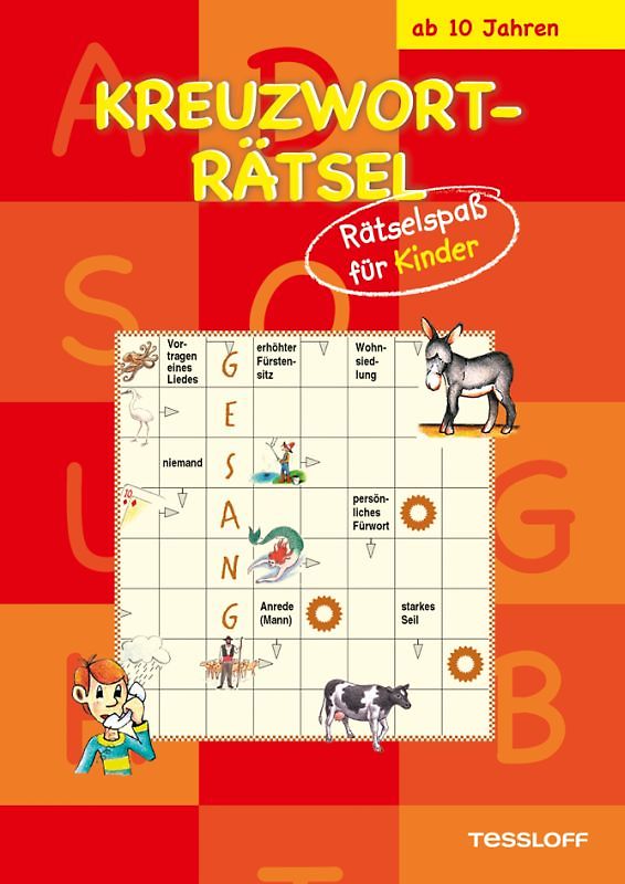 Kreuzworträtsel ab 10 Jahren (Rot)