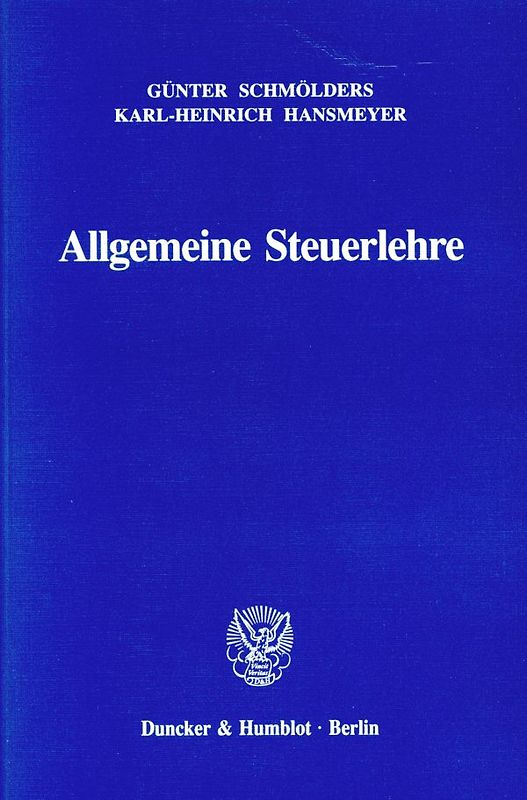 Allgemeine Steuerlehre.