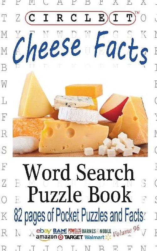 Circle It, Cheese Facts, Word Search, Puzzle Book