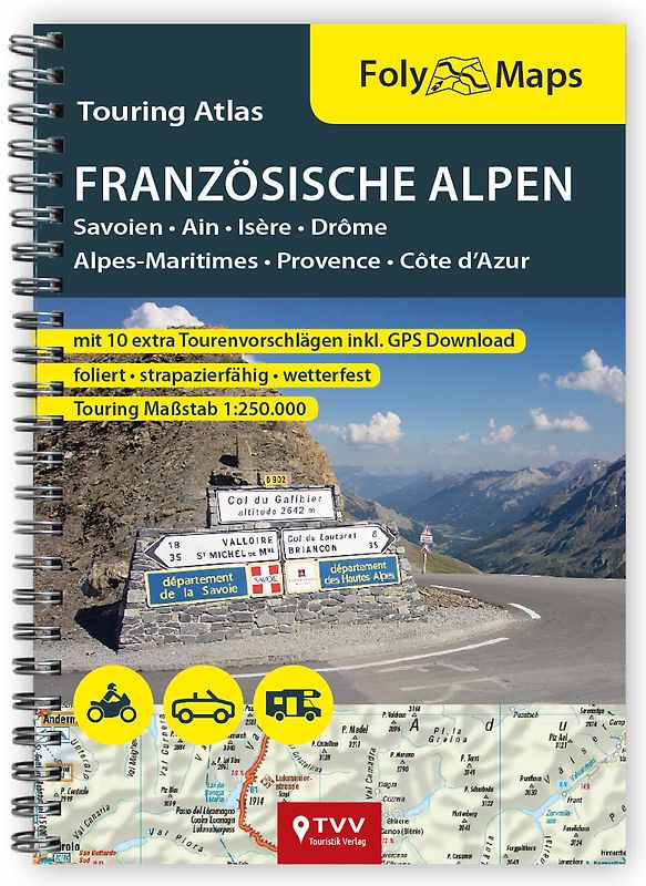 FolyMaps Touring Atlas Französische Alpen 1:250.000