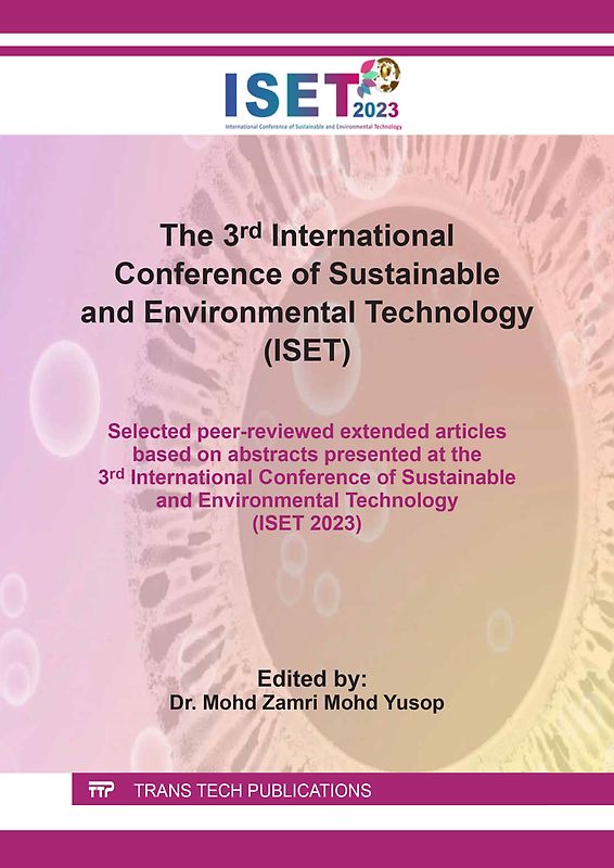 The 3rd International Conference of Sustainable and Environmental Technology (ISET)