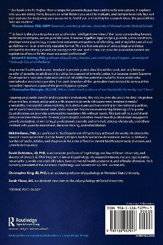 Evaluating Juvenile Transfer and Disposition