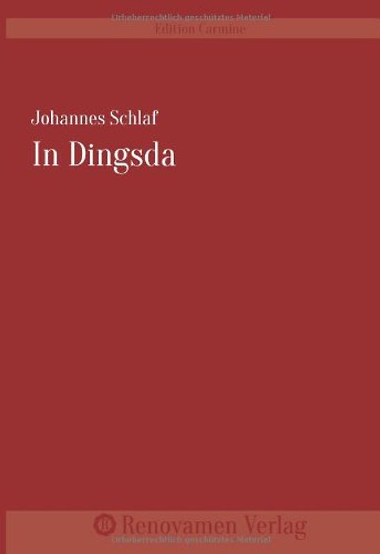 In Dingsda - Schlaf, Johannes