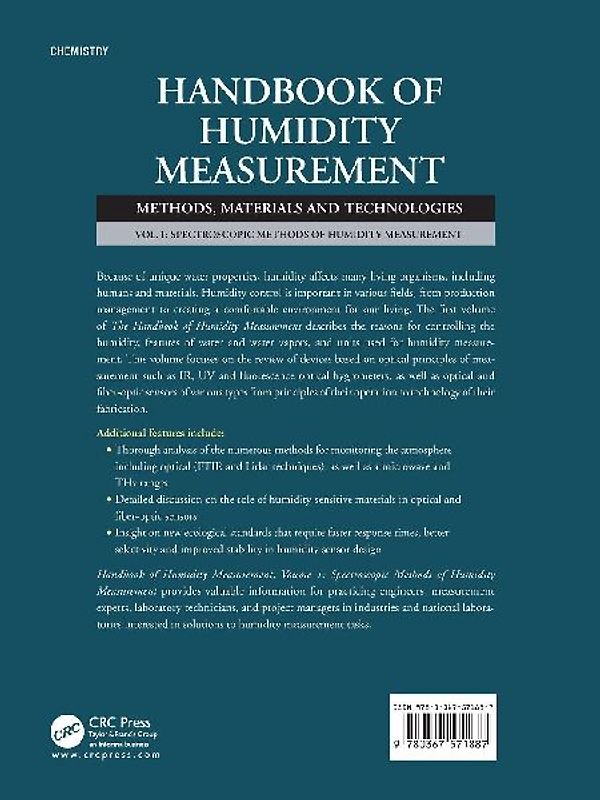 Handbook of Humidity Measurement, Volume 1
