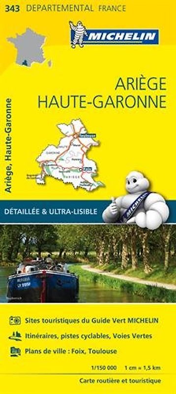 Carte Ariège, Haute-Garonne Michelin - Collectif Michelin