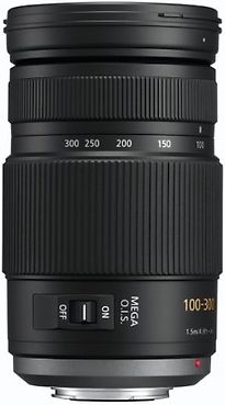 PANASONIC  100-300mm 1:4-5.6 Lumix G Vario OIS noir - tr&egrave;s bon &eacute;tat