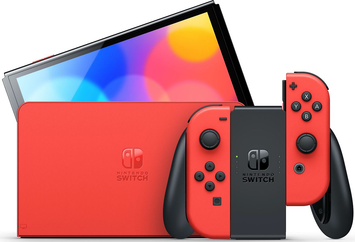 Nintendo Switch OLED 64 GB [Mario Édition contrôleur rouge inclus] rouge