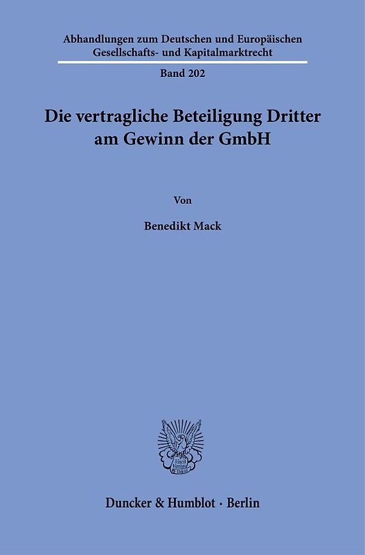 Die vertragliche Beteiligung Dritter am Gewinn der GmbH.