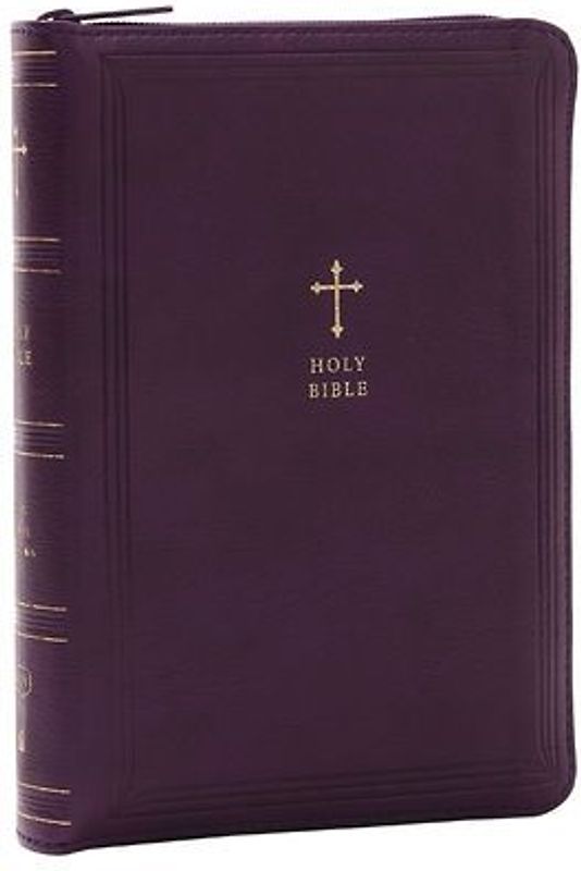 KJV Holy Bible: Compact with 43,000 Cross References, Purple Leathersoft Zipper Closure, Red Letter, Comfort Print: King James Version