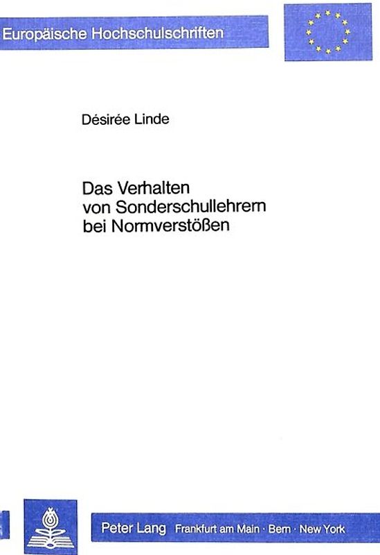 Das Verhalten von Sonderschullehrern bei Normverstössen