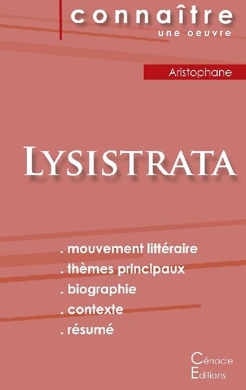 Fiche de lecture Lysistrata (Analyse littéraire de référence et résumé complet)